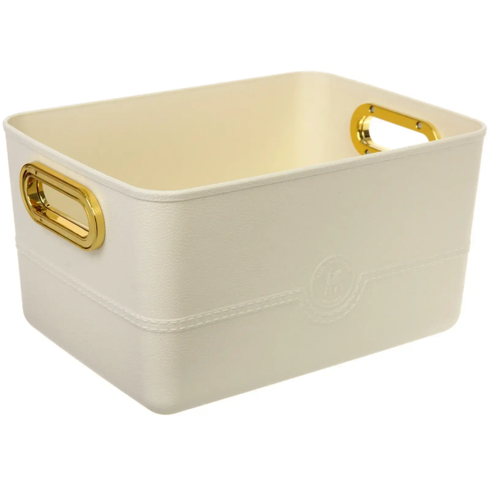 Корзина для хранения «ОКСФОРД», цвет молочный, 27.6*19.7*14.7см