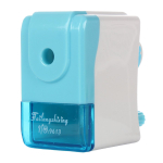 Точилка механическая, 2 цвета микс, в пластиковом боксе