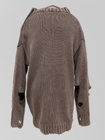 Свитер by Gor 9403 удлиненный рваный стиль