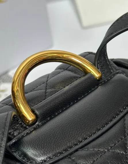 Рюкзак Dior Caro черный, модель среднего формата