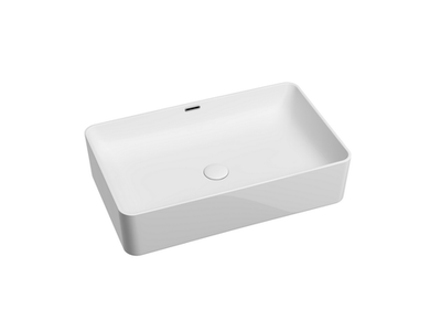 Умывальник чаша накладная прямоугольная со сливом переливом Element 605x385x140мм