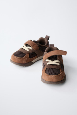 ZARA BAREFOOT МНОГОСЛОЙНЫЕ КРОССОВКИ, КОРИЧНЕВЫЙ