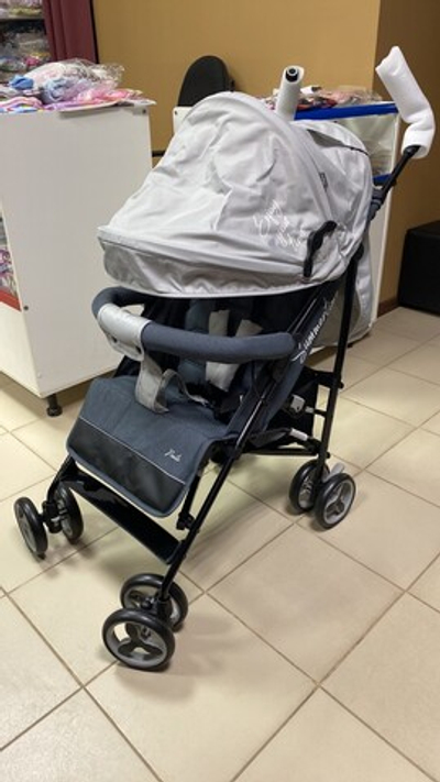 Коляска детская прогулочная трость "Punto" для детей с 6 месяцев до 3 лет, цвет серый