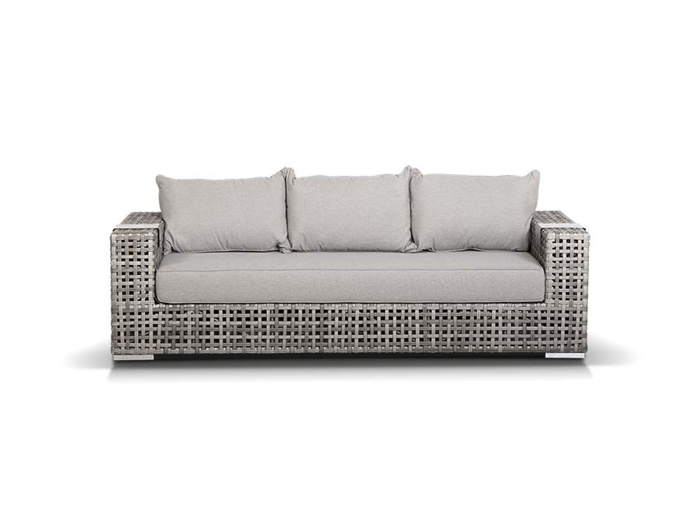 "Тито" лаунж-зона из искусственного ротанга, цвет серый