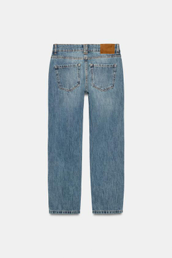 ZARA ДЖИНСЫ ZW COLLECTION CIGARRETE СО СРЕДНЕЙ ПОСАДКОЙ, ВЫЦВЕТШИЙ СИНИЙ