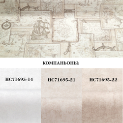Виниловые обои HC71694-22 PALITRA HOME Discovery сюжетный рисунок, основа флизелин, 1.06 х 10 м