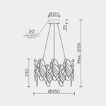 Подвесная люстра Modestyle MS.2290.6 GD