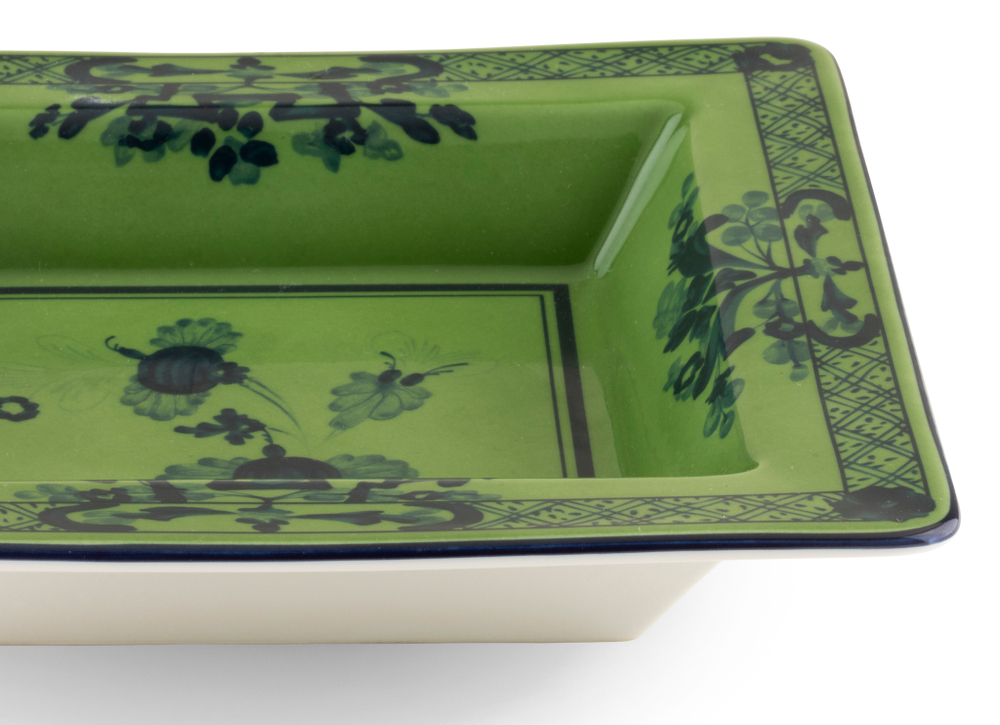 Мелочница квадратная RG Oriente Italiano Malachite (18 см)