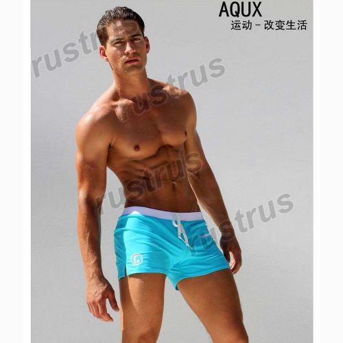 Мужские плавки бирюзовые с белой резинкой Aqux 29906