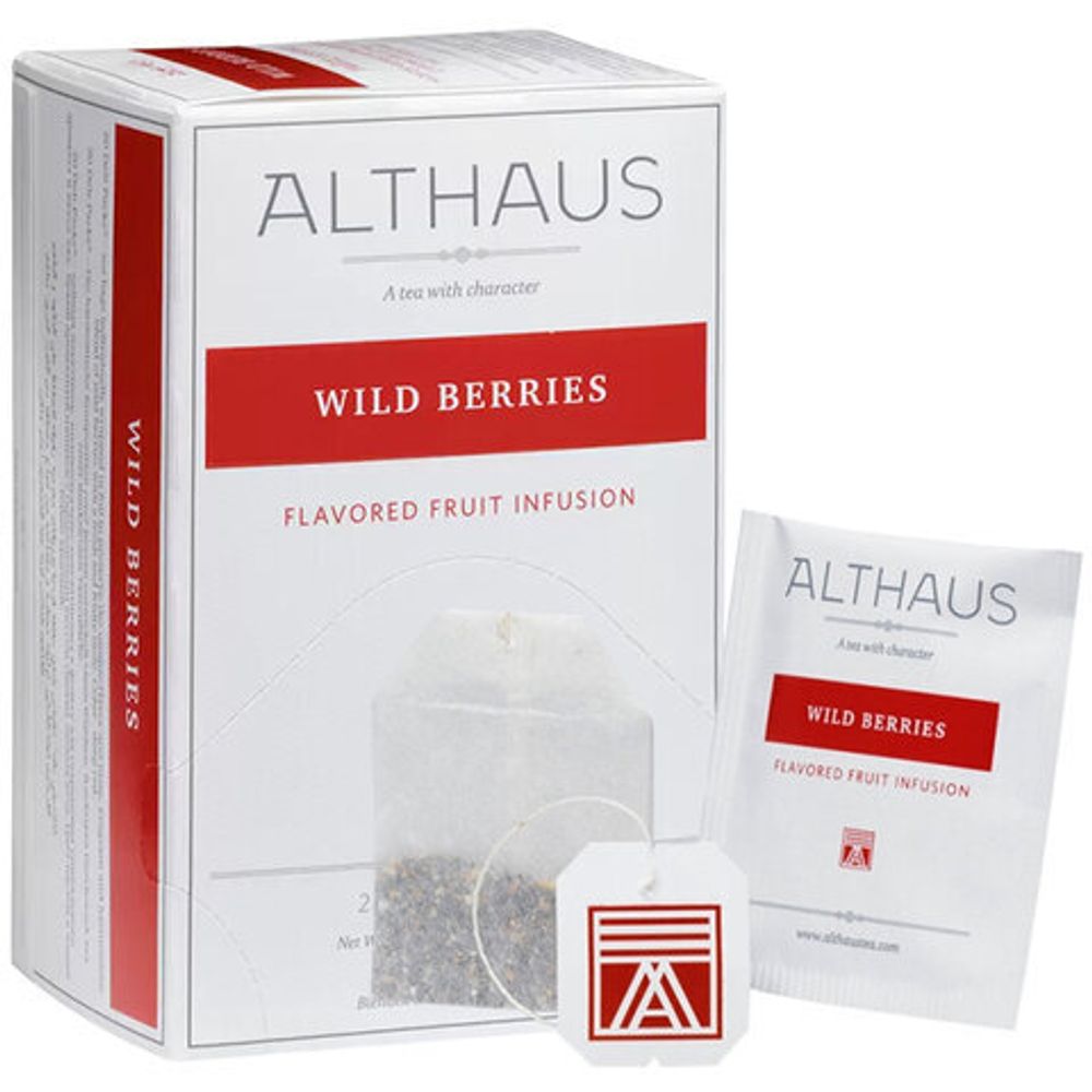 Чай ALTHAUS "Wild Berries" фруктовый, 20 пакетиков в конвертах по 2,75 г, ГЕРМАНИЯ, TALTHB-DP0038