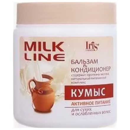 Бальзам-Кондиционер IRIS Milk Line Кумыс Активное Питание 500 мл.