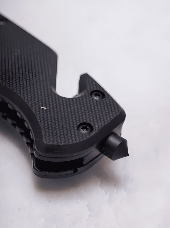 Тактический складной нож Browning со стеклоотбоем и стропорезом Черный