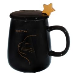 GAEM Кружка с крышкой и ложкой, 450 мл, L8 W12 H11 см, 4в.