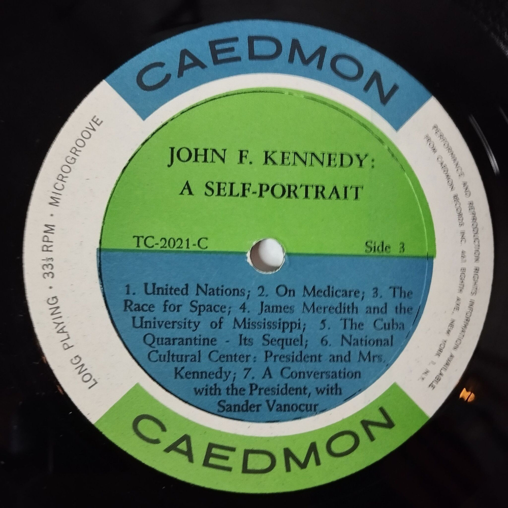 Винтажная виниловая пластинка LP John F. Kennedy A Self Portrait Речи Джона Ф. Кеннеди (USA 1964)