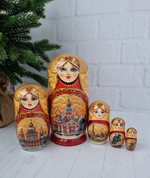 Матрешка Виды города 15см 5мест