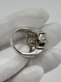 Кольцо с жёлтым кристаллом