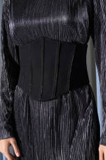 51510 Платье женское (серебристо-черный)