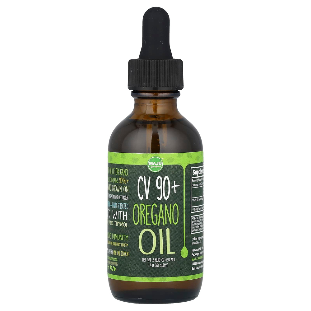 Maju Superfoods, CV 90+, масло орегано, 60 мл (2 жидк. унц.)