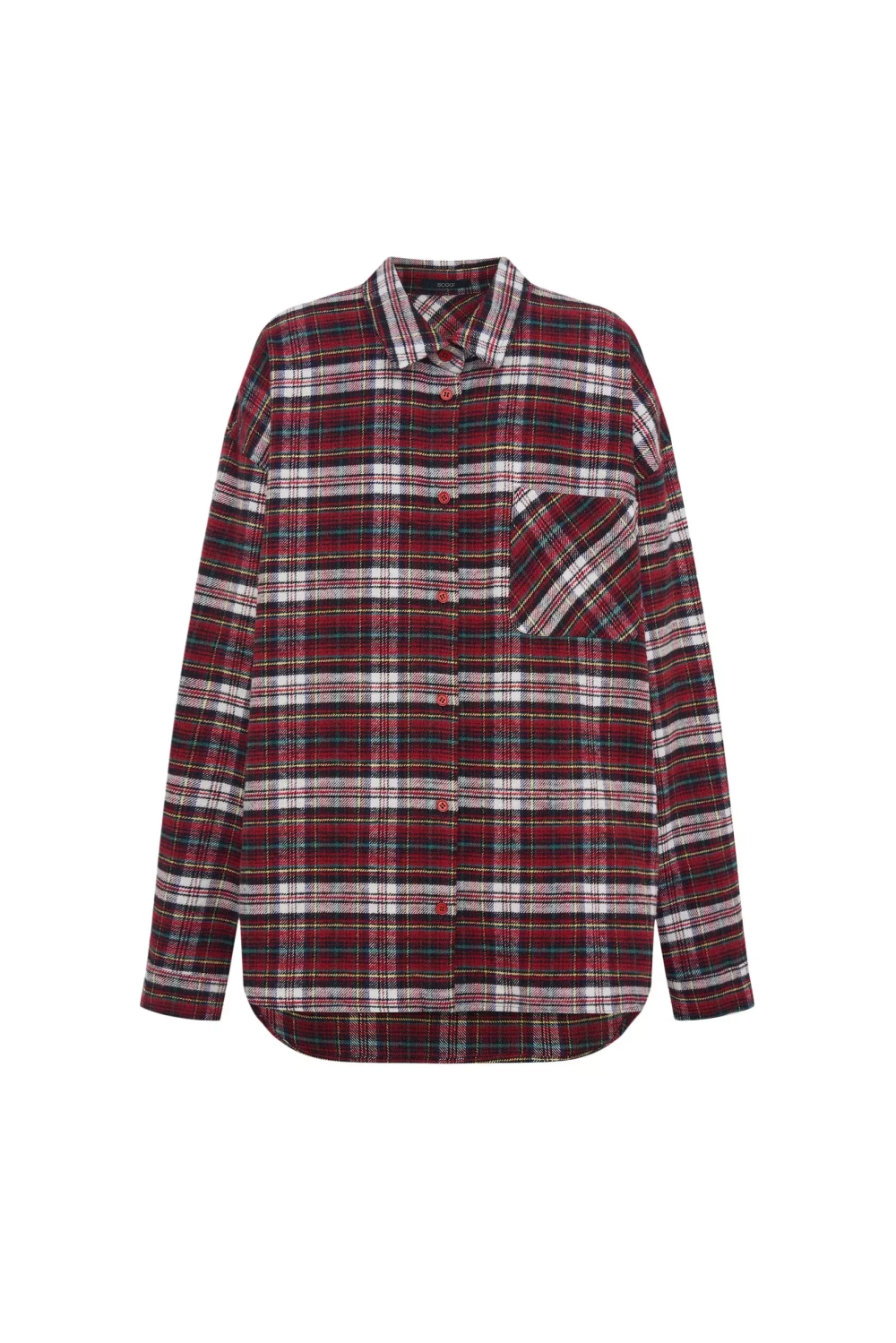 Рубашка в клетку красная, Красный