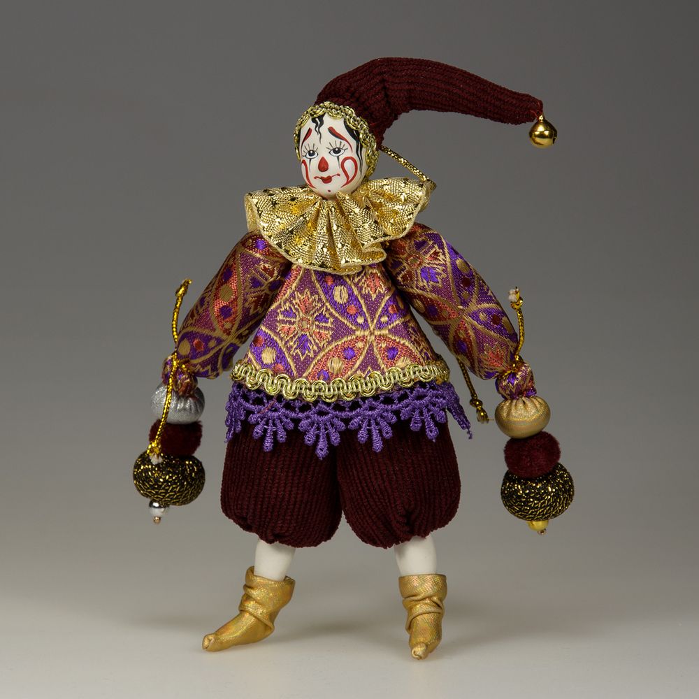 Ёлочная игрушка Клоун в колпачке