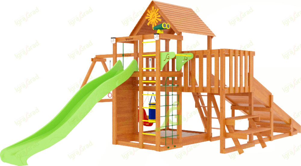 Детская площадка Крафт Pro 3 с летней и зимней горкой