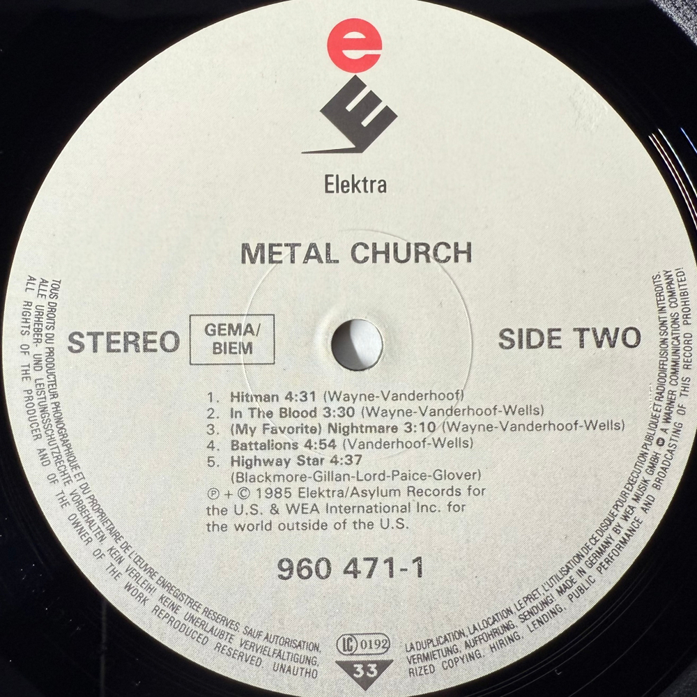 Metal Church ‎– Metal Church (Германия)