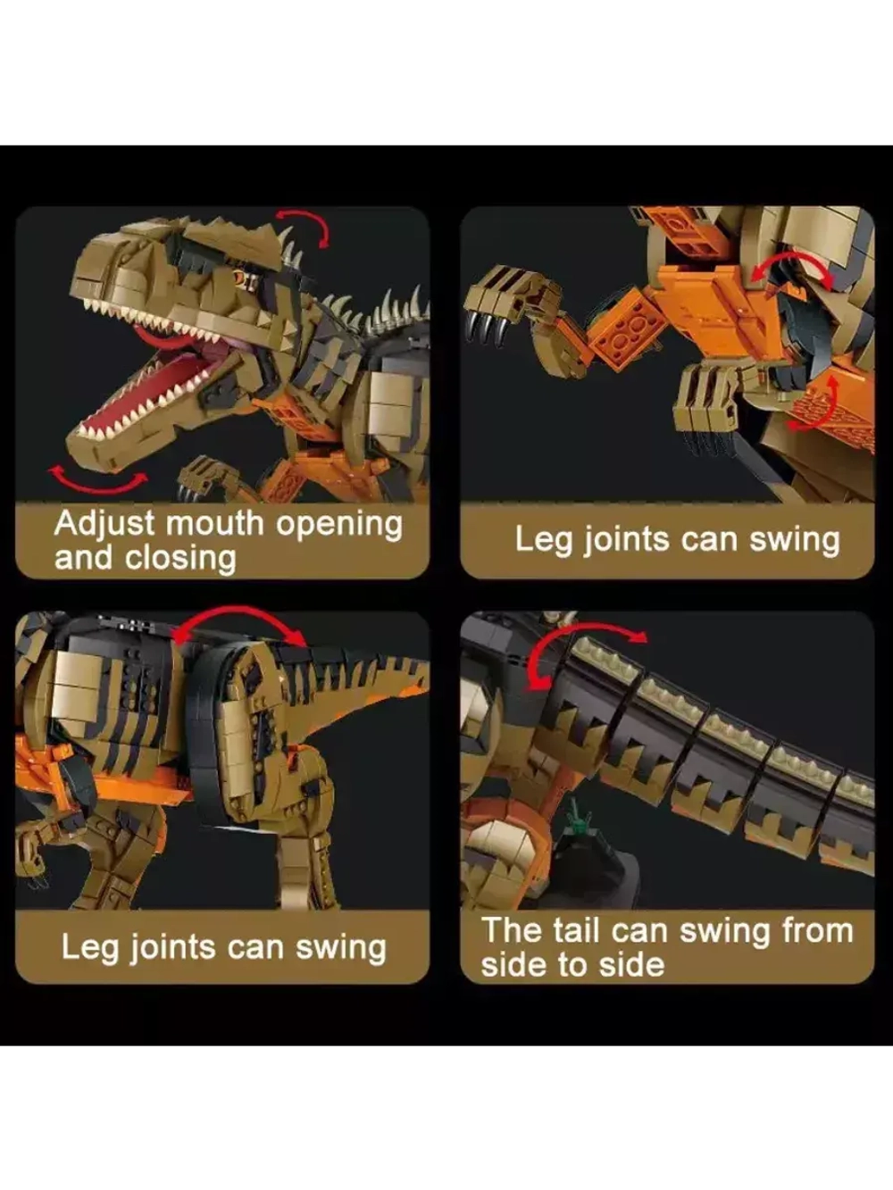 Конструктор крупный динозавр Гиганотозавр 1872 детали