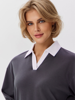 Джемпер с воротником поло