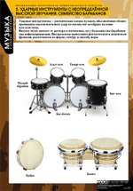 Комплект таблиц "Музыка. Инструменты симфонического оркестра"; 9 таблиц