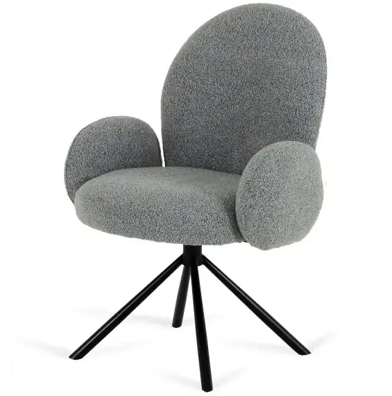 Крутящийся стул Mickey, серое букле