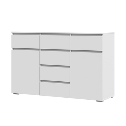 Хелен КМ 05 Комод 6 ящиков и 2 створки Белый / Белый