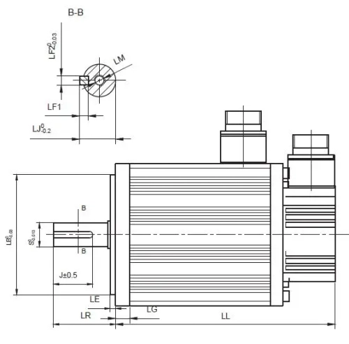 Серводвигатель 130SPSM24-20220EAM (Servoline, 2 кВт, 380 В, 2000 об/мин, 9.55 Нм, 5000 имп/об, IP65)
