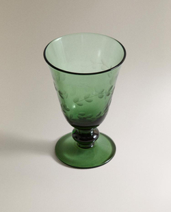 ZARA HOME РОЖДЕСТВЕНСКИЙ БОКАЛ ДЛЯ ВИНА, ЗЕЛЕНЫЙ