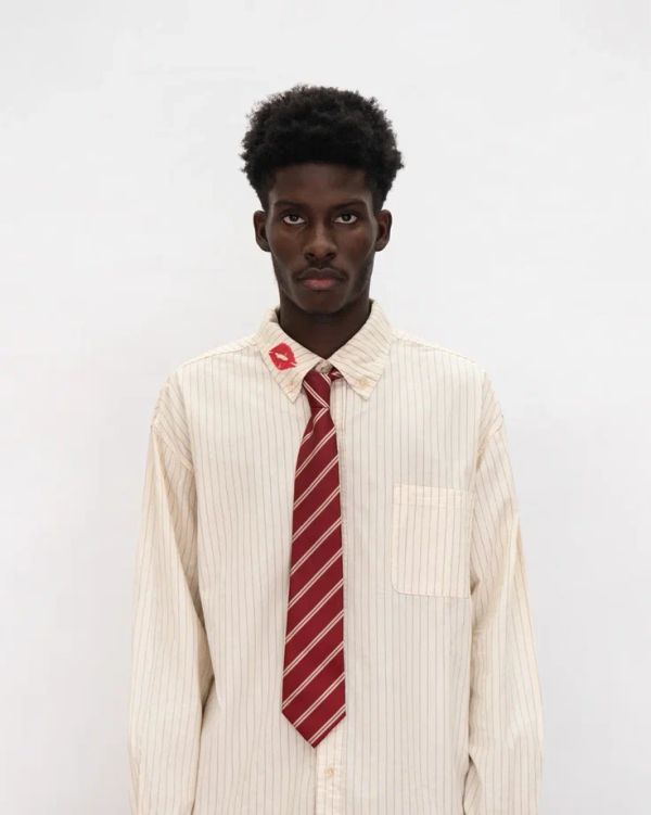 Галстук Striped Deep cardinal - фото 4