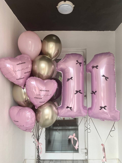Воздушные шары с бантиками №1017