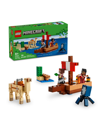 Конструктор Лего Майнкрафт Путешествие на пиратском корабле | LEGO Minecraft The Pirate Ship Voyage 21259 166 деталей 8+