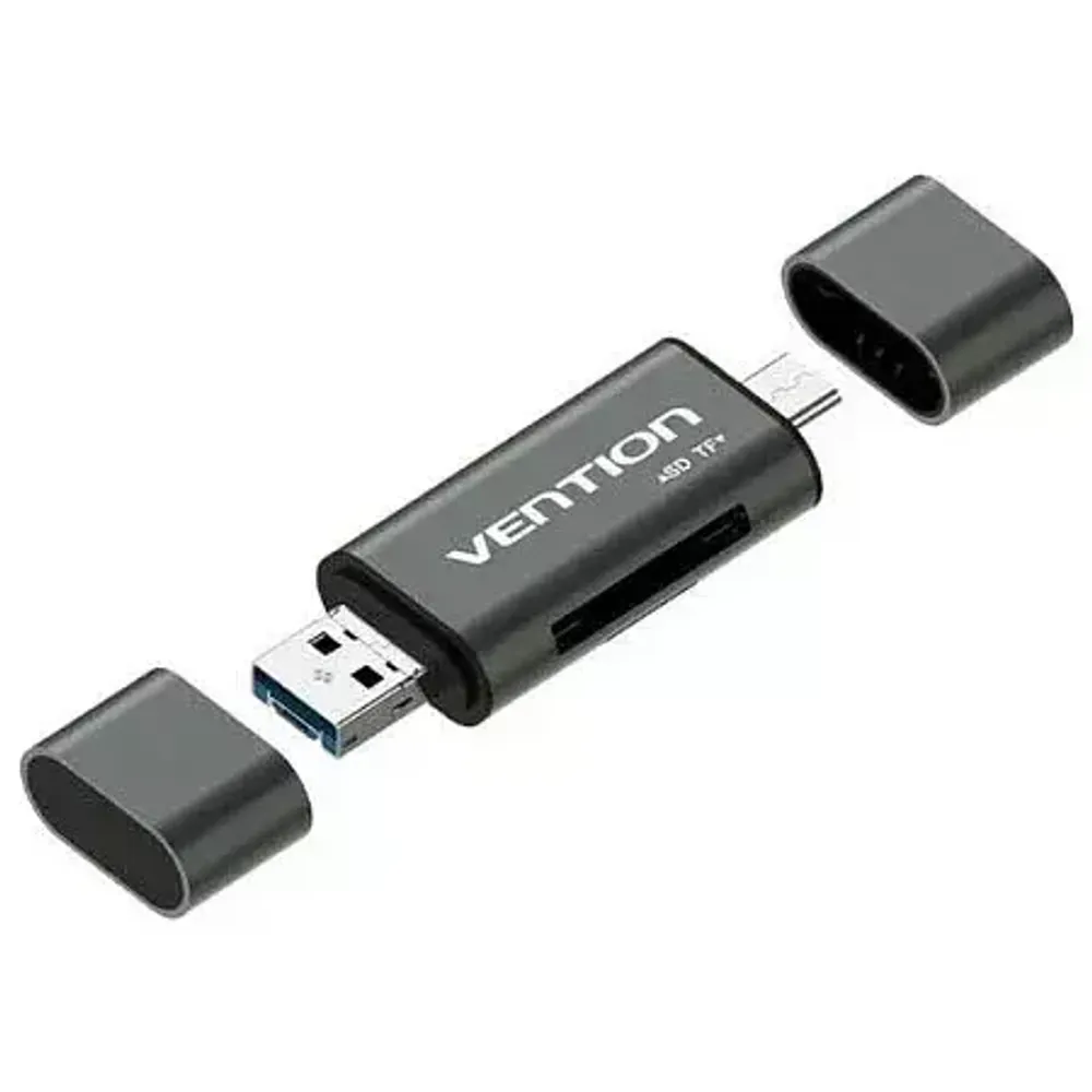 Картридер Vention USB 3.0 Алюминиевый корпус, CCHH0