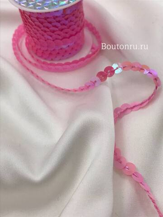 Лента декоративная розовые пайетки ~4,5 метра