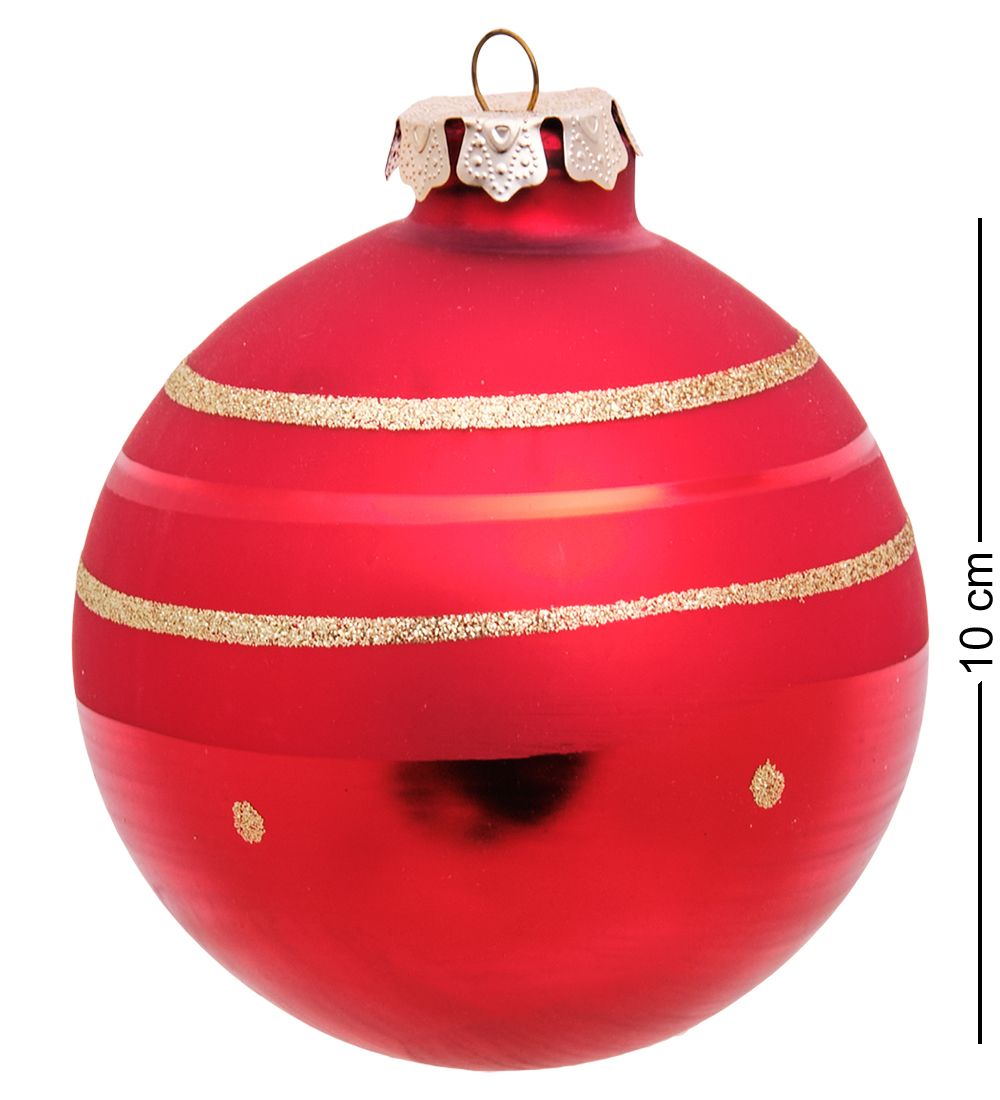 Элита НФШ-1032/1 Ел. украшение Шар «Золотая полоса» 100 мм