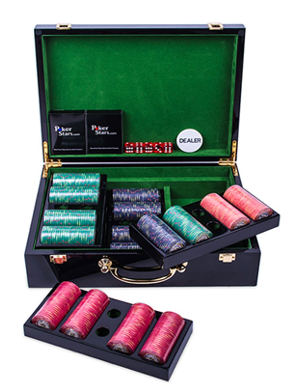 Набор для покера Leather Black на 500 фишек