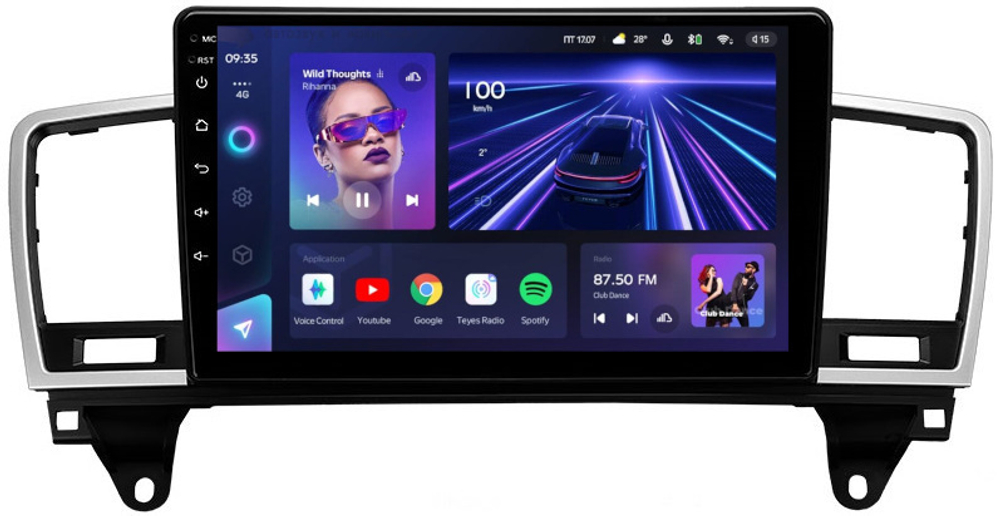 Магнитола Mercedes-Benz ML W166, GL X166 2011-2015 (рамка 9) - Teyes CC3L на Android 10, 8-ядер, CarPlay, 4G SIM-слот