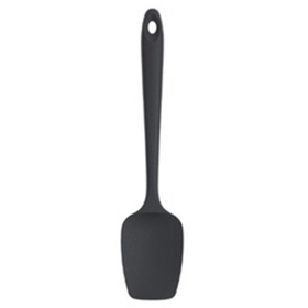Силиконовая лопатка-ложка большая черная