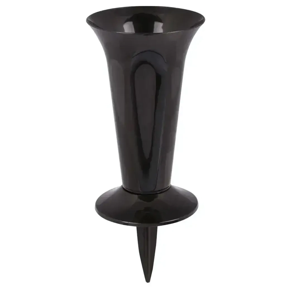 Ваза под срезку Д129мм, В320мм (с колышком) (черный)
