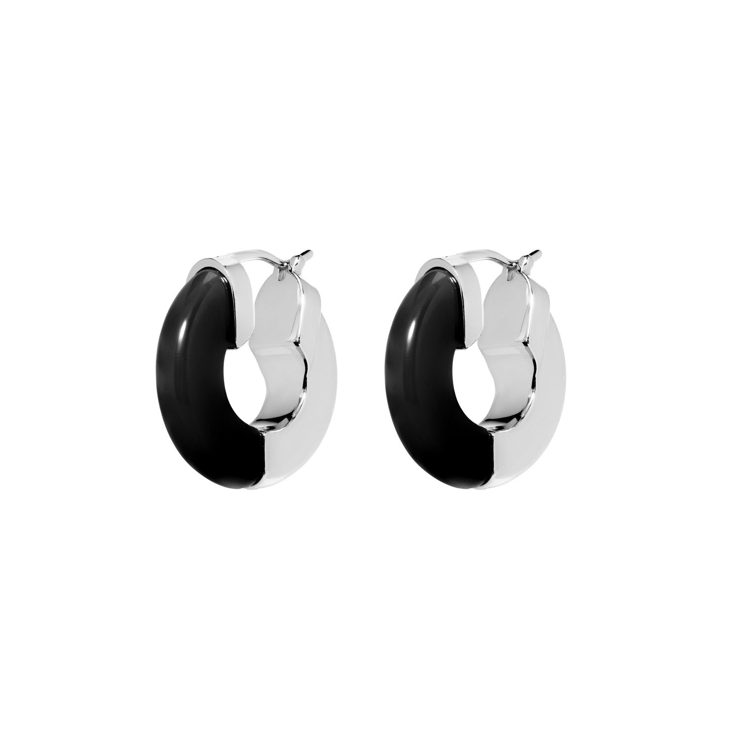 Серьги Silver Ethnic Earrings - Black