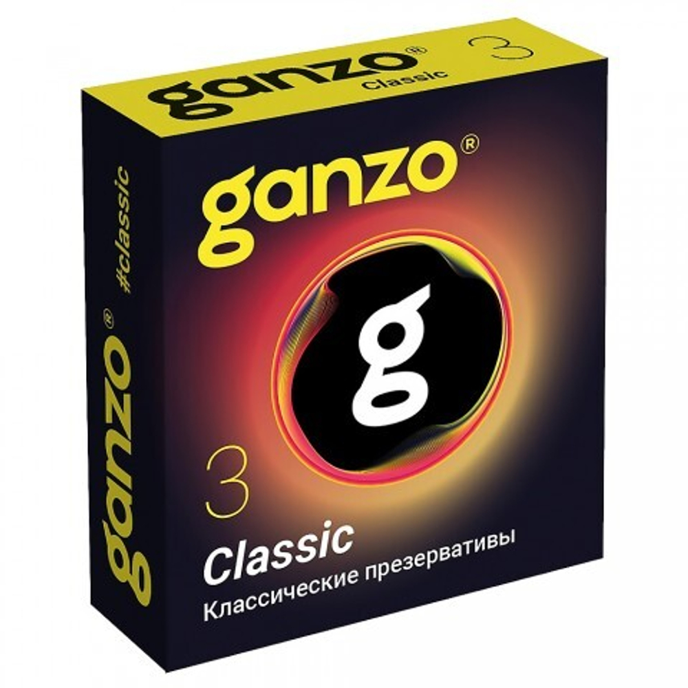 Презервативы классические Ganzo Classic Black Edition 3 шт.