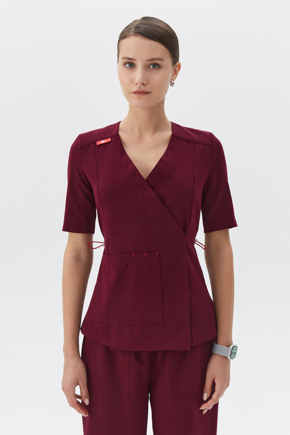 Топ с Запахом медицинский женский Йошо, бордо ОЛД