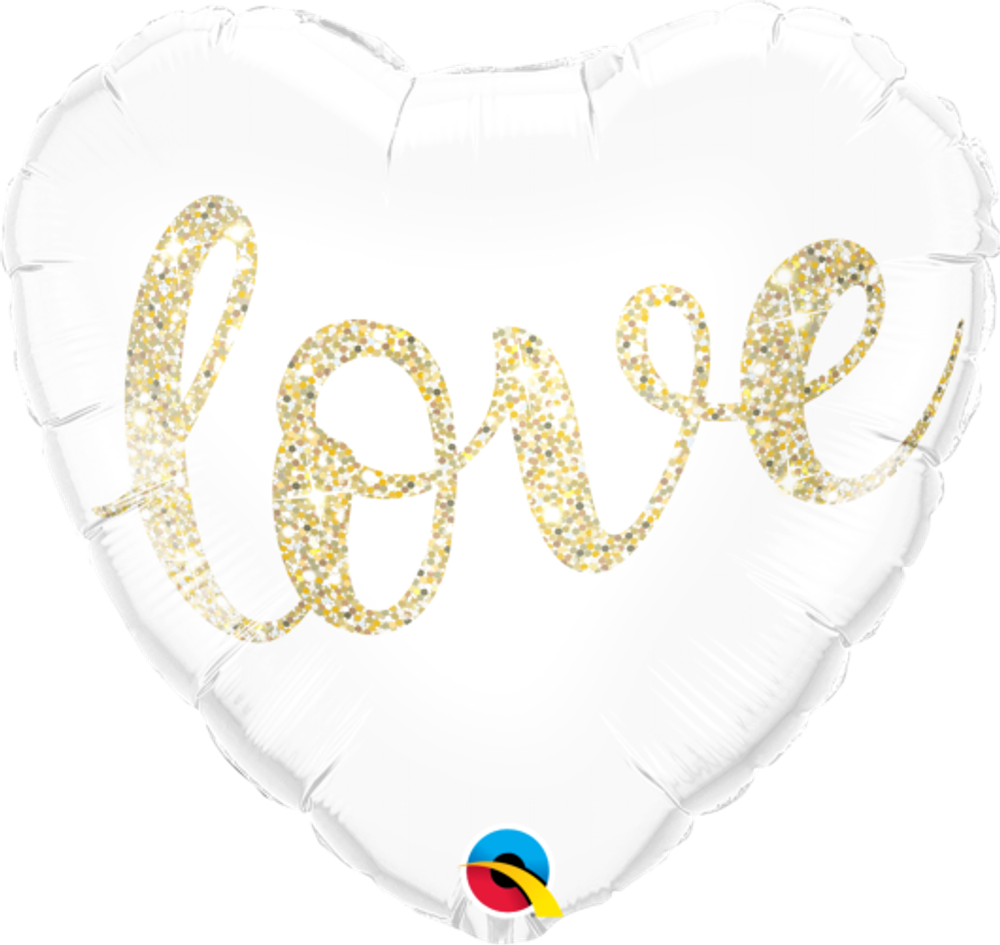 Сердце, Love, глиттер золото
