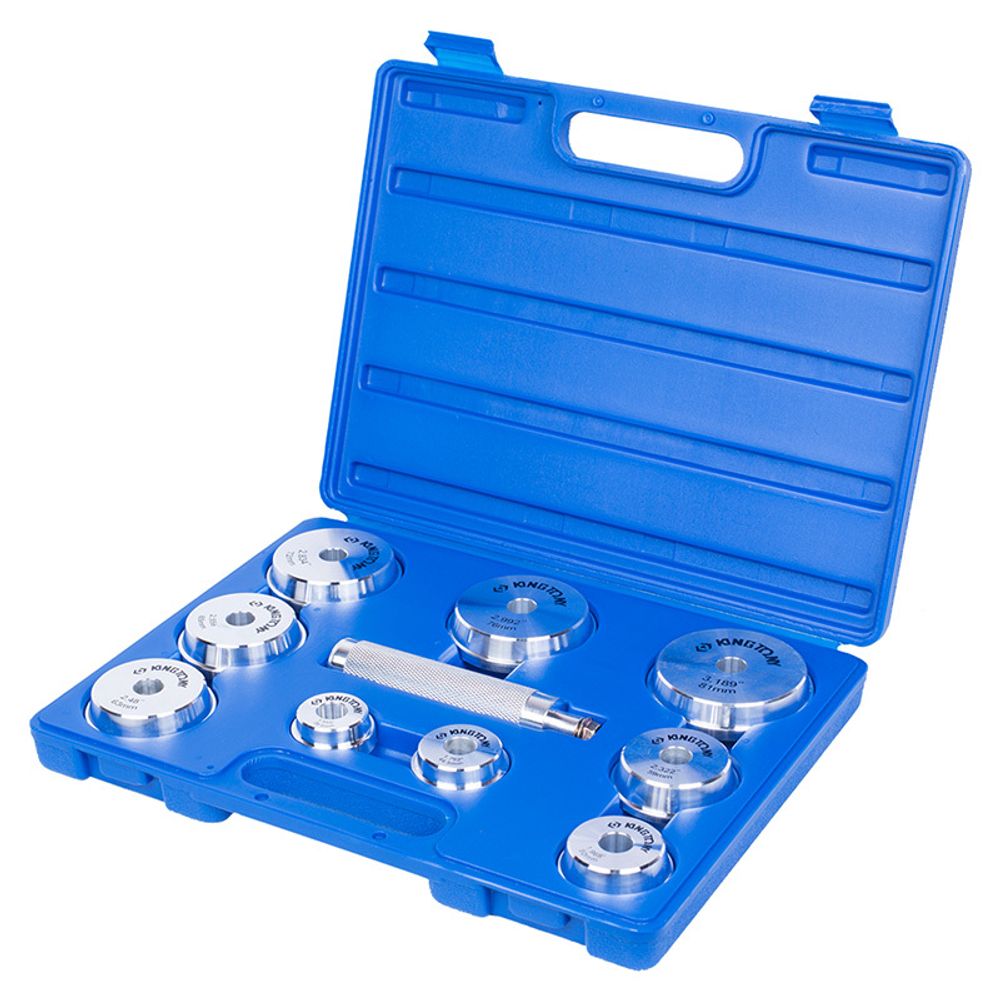 KING TONY (9BA11) Набор оправок для подшипников и сальников, 39-81 мм, 10 предметов