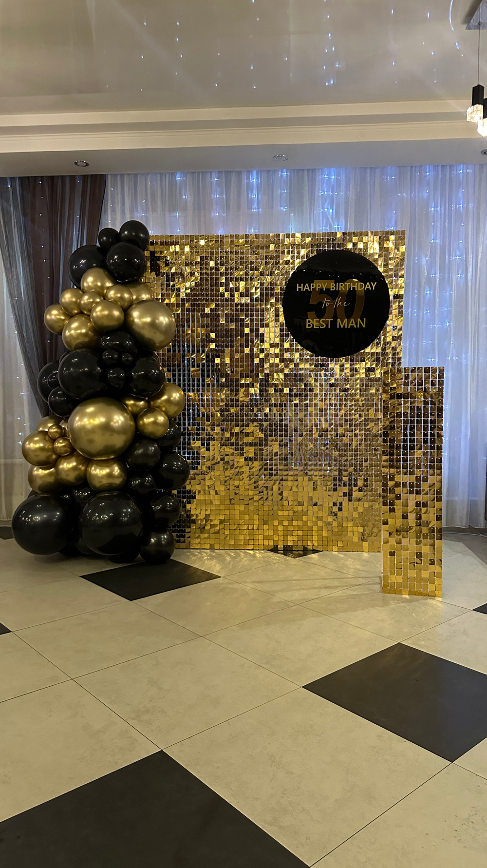 Фотозона Пайетка золото Solaair №4580