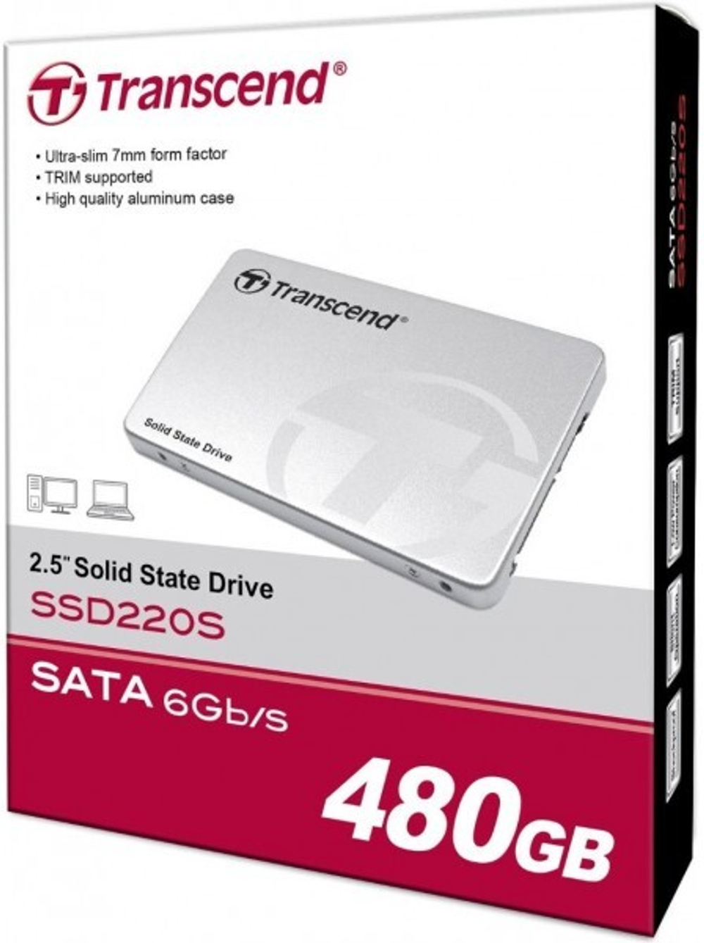 Накопитель SSD 2.5'' Transcend TS480GSSD220S 480 ГБ